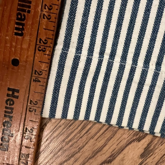 Madewell Emmett Wide-Leg Crop Pants in Herringbone Railroad Stripe Size 30 EUC - Picture 5 of 7